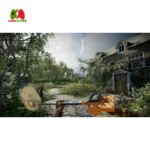 Atomfall PS5 cover art depicting a desolate British countryside with a lone survivor amidst a post-apocalyptic landscape.