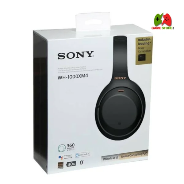 Sony WH-1000XM4 Wireless Noise-Canceling Over-Ear Headphones in Black Color.