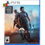 “MindsEye game cover showing protagonist Jacob Diaz in desert‑lit futuristic Redrock City”