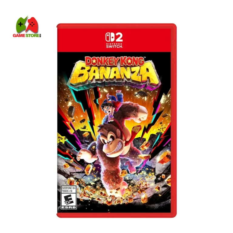 The Nintendo Switch 2 cover art for Donkey Kong™ Bananza shows Pauline and Donkey Kong in an underground setting.