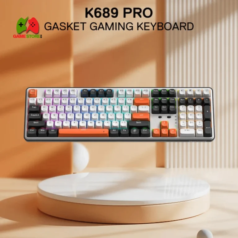 With RGB backlighting and mint mambo switches, the Redragon WYVERN K689 PRO wireless 108-key gasket mechanical gaming keyboard