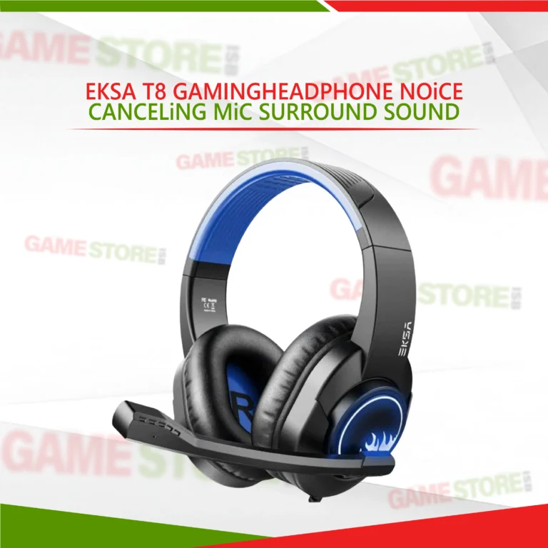 EKSA T8 Gaming Headphone featuring surround sound and noise-canceling microphone