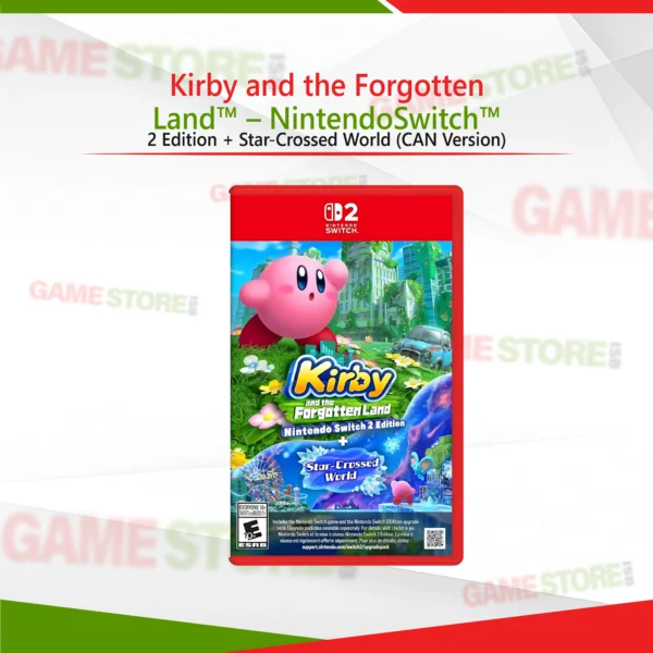 Kirby and the Forgotten Land Nintendo Switch 2 Edition Star-Crossed World CAN Version front cover art