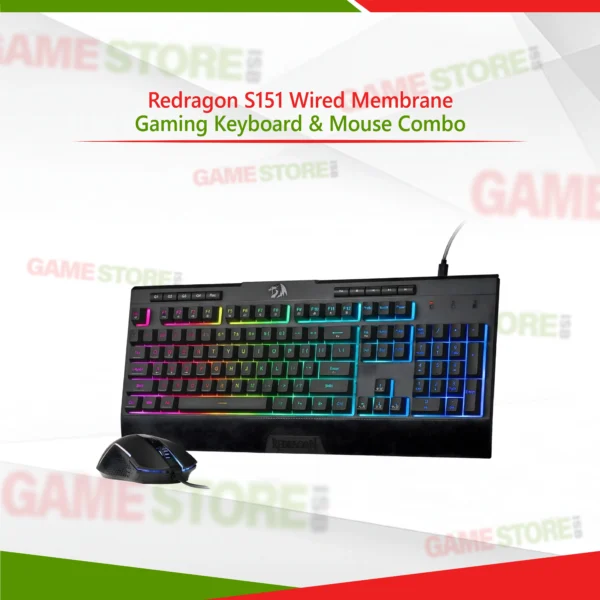 Redragon S151 wired membrane gaming keyboard and mouse combo