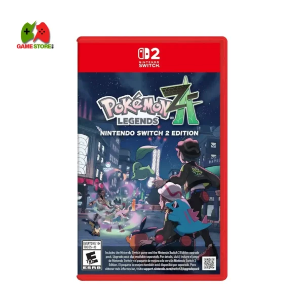Pokémon Legends Z - Nintendo Switch 2 Edition game cover featuring Lumiose City, dynamic Pokémon battles, and Mega Evolution mechanics.