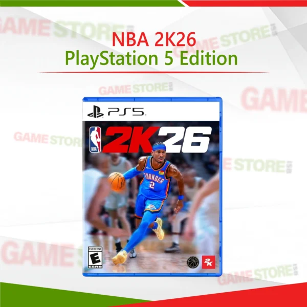 NBA 2K26 PlayStation 5 game cover featuring official NBA stars