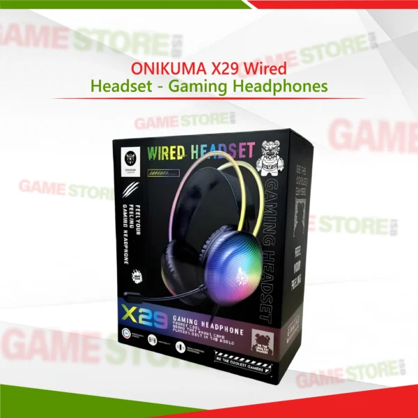 ONIKUMA X29 Wired Headset with Noise-Canceling Microphone for PC and PS5