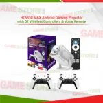 HCS350 MAX Android gaming projector with 2 wireless controllers and voice remote