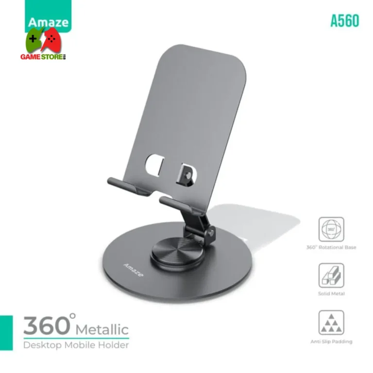 Metallic 360 Degree Desktop Mobile Holder A560 front view