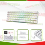 Redragon K630W Dragonborn white RGB mechanical keyboard gaming setup