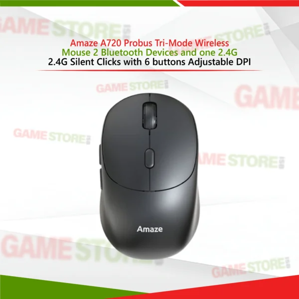 Amaze A720 Probus Tri-Mode Wireless Mouse with Bluetooth and 2.4G Silent Clicks