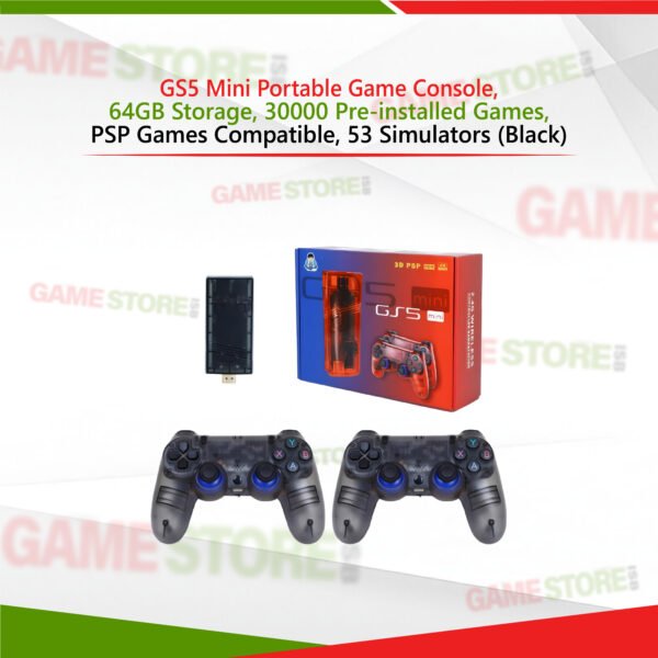 GS5 Mini Portable Game Console Front View Black